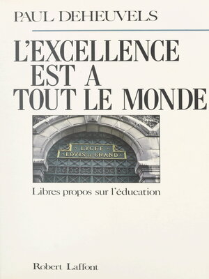 cover image of L'excellence est à tout le monde